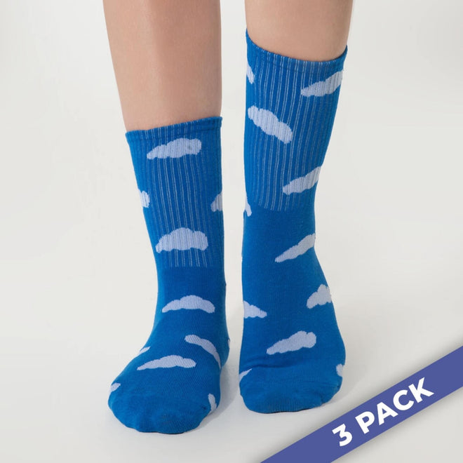 Cloud Slides - 3 Pairs Socks - photo 2